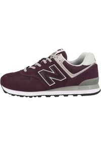 Buty do chodzenia męskie New Balance 574. Zapięcie: sznurówki. Kolor: szary, wielokolorowy, czerwony. Materiał: materiał, syntetyk, tkanina. Szerokość cholewki: normalna. Model: New Balance 574. Sport: turystyka piesza