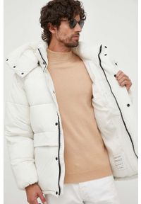 Calvin Klein Jeans kurtka męska kolor biały zimowa. Kolor: biały. Materiał: polar, włókno. Sezon: zima #2