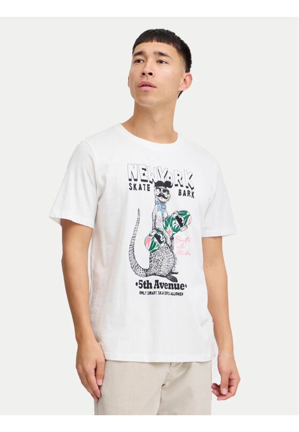 Blend T-Shirt 20717748 Biały Regular Fit. Kolor: biały. Materiał: bawełna