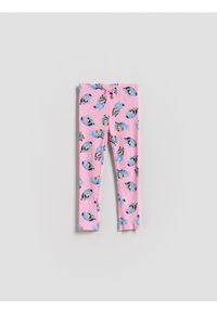 Reserved - Prążkowane legginsy Bluey - różowy. Kolor: różowy. Materiał: prążkowany #1