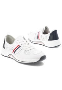 Białe Sneakersy S.Barski Modne Obuwie Damskie. Okazja: na spacer. Kolor: biały. Materiał: jeans, materiał. Sport: turystyka piesza #7