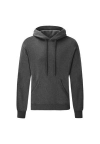 FRUIT OF THE LOOM - Męska Bluza Z Kapturem Classic Heather Full Zip. Typ kołnierza: kaptur. Kolor: szary