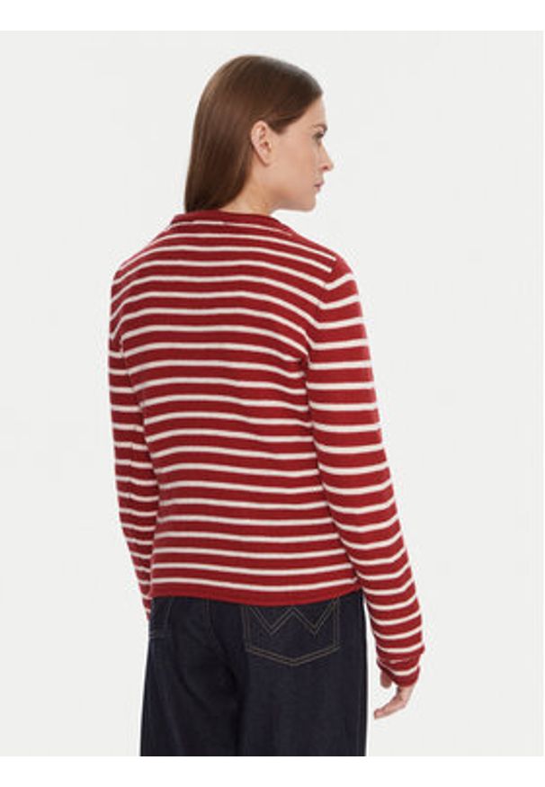 TOMMY HILFIGER - Tommy Hilfiger Sweter WW0WW40264 Czerwony Regular Fit. Kolor: czerwony. Materiał: wełna