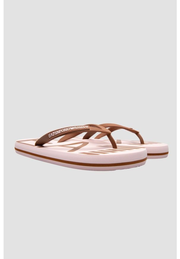 EA7 Emporio Armani - EA7 EMPORIO ARMANI Brązowe japonki, Rozmiar 38. Kolor: brązowy