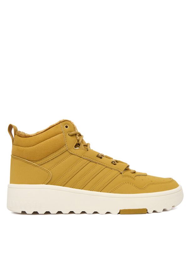 Adidas - adidas Sneakersy Hoops 4.0 Mid JQ5365 Żółty. Kolor: żółty. Materiał: skóra