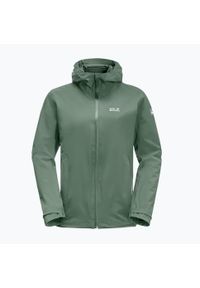 Kurtka przeciwdeszczowa damska Jack Wolfskin Pack & Go Shell. Kolor: zielony. Sport: turystyka piesza #2