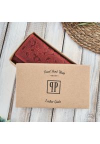 Portfel skórzany vintage PAOLO PERUZZI T-25-RD czerwony. Kolor: czerwony. Materiał: skóra #1