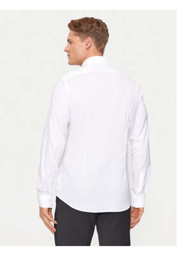 Calvin Klein Koszula K10K113182 Biały Slim Fit. Kolor: biały. Materiał: bawełna, syntetyk