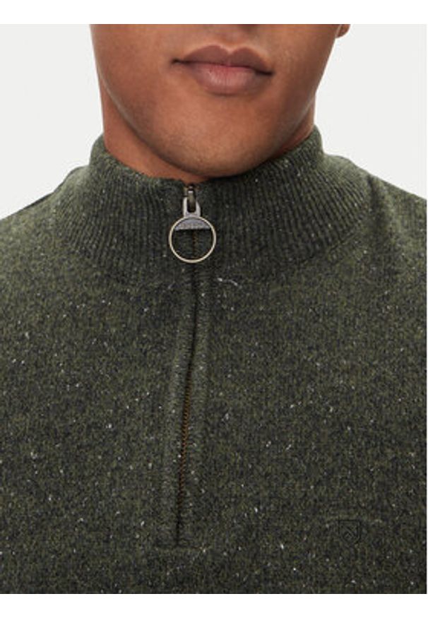 Barbour Sweter Tisbury MKN1187GN79 Zielony Regular Fit. Kolor: zielony. Materiał: wełna