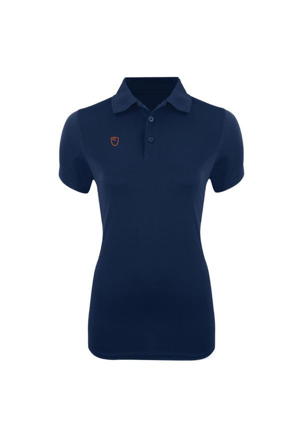 POWERLAYER - Koszulka Polo Damska PlayerLayer Victory Granatowa 2XS - Elegancka i Sportowa. Typ kołnierza: polo. Kolor: niebieski. Sport: piłka nożna