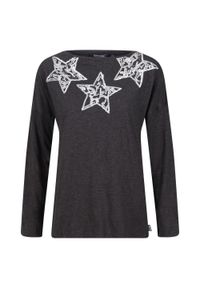 Regatta - T-shirt Damski Z Gwiazdkami Z Długim Rękawem Carlene. Kolor: szary. Długość rękawa: długi rękaw. Długość: długie. Sport: turystyka piesza #1