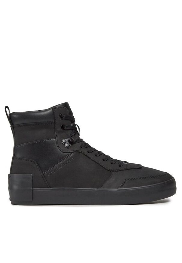 Calvin Klein Jeans Sneakersy Vulcanized Laceup Mid Lth YM0YM00851 Czarny. Kolor: czarny. Materiał: skóra ekologiczna
