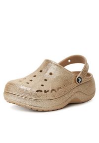 Crocs Klapki BAYA PLATFORM CLOG 208459-212 Złoty. Kolor: złoty. Obcas: na platformie #7