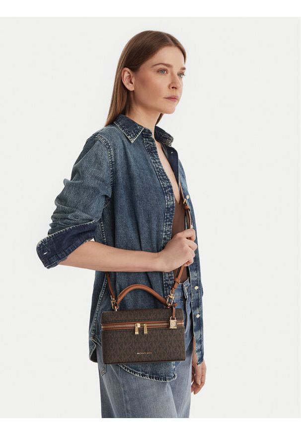 MICHAEL Michael Kors Torebka 32F5GQ1C0B Brązowy. Kolor: brązowy. Materiał: skórzane