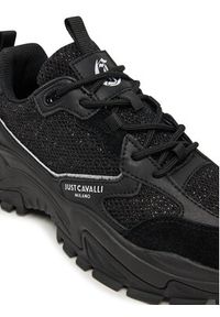 Just Cavalli Sneakersy 78RA3SC1 Czarny. Kolor: czarny. Materiał: materiał