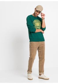 bonprix - Spodnie sztruksowe ze stretchem Regular Fit, w wygodnym fasonie. Kolor: brązowy. Materiał: sztruks #3