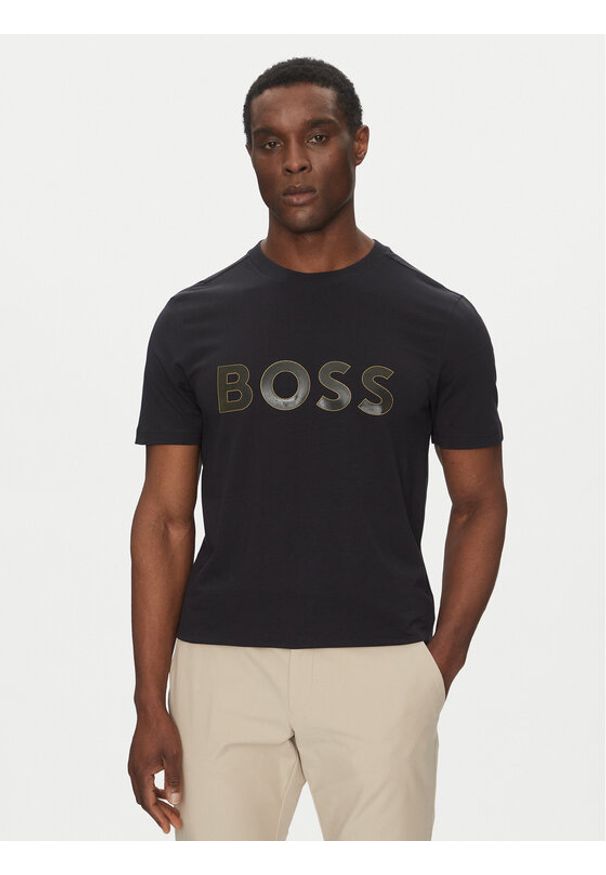 BOSS T-Shirt TL Logo 50535170 Granatowy Regular Fit. Kolor: niebieski. Materiał: bawełna
