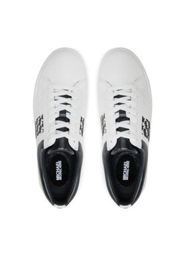 MICHAEL Michael Kors Sneakersy Juno Stripe Lace Up 43T4JUFSAL Biały. Kolor: biały. Materiał: skóra