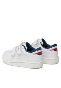 TOMMY HILFIGER - Tommy Hilfiger Sneakersy Stripes Low Cut Velcro Sneaker T1X9-33339-1355 M Biały. Kolor: biały. Materiał: skóra #3