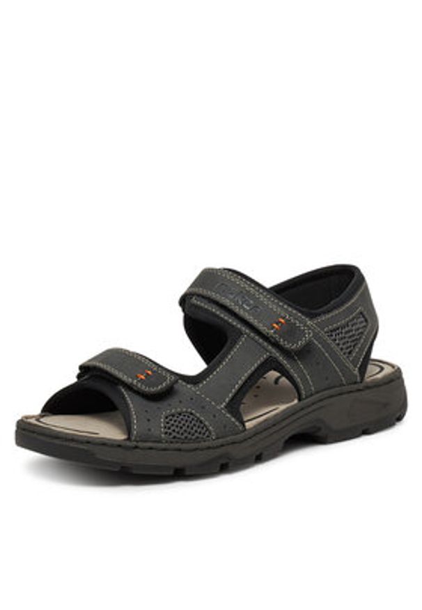 Rieker Sandały 26156-47 Szary. Kolor: szary. Materiał: materiał