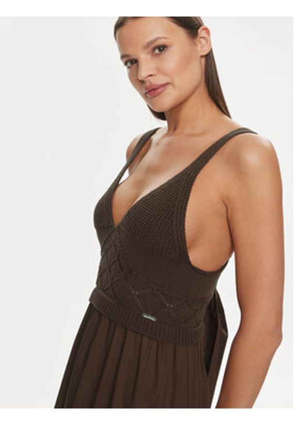 Liu Jo Sukienka letnia MA4070 MA23A Brązowy Regular Fit. Kolor: brązowy. Materiał: bawełna. Sezon: lato