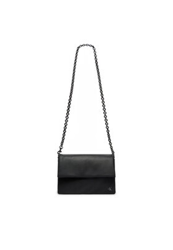 Calvin Klein Jeans Torebka Micro Mono Ew Flap25 Pu K60K611947 Czarny. Kolor: czarny. Materiał: skórzane