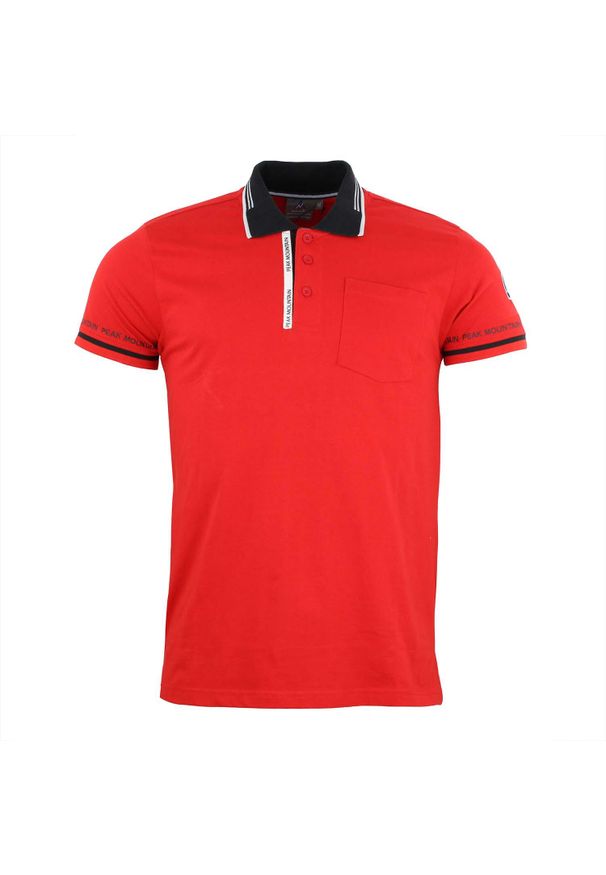 PEAK MOUNTAIN - Polo Peak Mountain Croma. Typ kołnierza: polo. Kolor: czerwony. Styl: sportowy