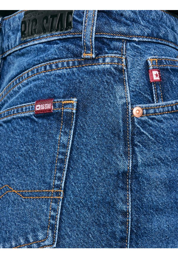 Big-Star - Jeansy damskie mom jeans niebieskie Silla 620. Okazja: na co dzień. Stan: podwyższony. Kolor: niebieski. Styl: elegancki, casual