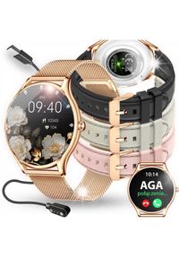 Smartwatch JG Smart SMARTWATCH DAMSKI ZEGAREK PL MENU POWIADOMIENIA ROZMOWY SMART WATCH 4 PASKI. Rodzaj zegarka: smartwatch #1