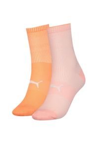 Skarpety damskie Puma Sock Structure 2 pary. Kolor: wielokolorowy, pomarańczowy, różowy