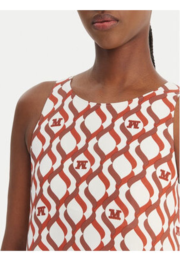 Max Mara Beachwear Sukienka letnia Paste 2616621069 Miedziany Regular Fit. Kolor: brązowy. Materiał: wiskoza. Sezon: lato