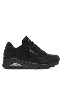 skechers - Skechers Sneakersy Uno 177861/BBK Czarny. Kolor: czarny. Materiał: skóra #1