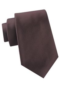 Krawat Męski - Angelo di Monti - Czekoladowy Brąz, Faktura Tkaniny. Kolor: brązowy, beżowy, wielokolorowy. Materiał: tkanina. Styl: elegancki, wizytowy