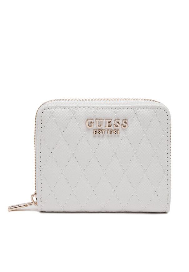 Guess Mały Portfel Damski SWGG96 26137 Biały. Kolor: biały. Materiał: skóra