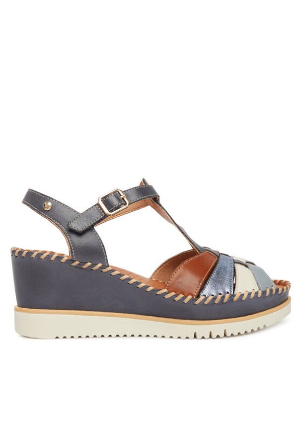 Pikolinos Sandały Aguadulce W3Z-1836C1 Niebieski. Kolor: niebieski. Materiał: skóra