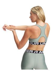 Stanik sportowy Under Armour HeatGear Authentics Mid Branded Bra. Kolor: zielony. Sport: fitness