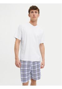 Jack & Jones Piżama Max 12277165 Biały Standard Fit. Kolor: biały. Materiał: bawełna, syntetyk #3