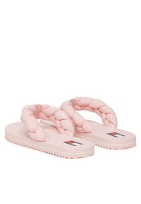 Tommy Jeans Japonki Braided Thong Beach Sandal EN0EN02877 Różowy. Kolor: różowy. Materiał: materiał