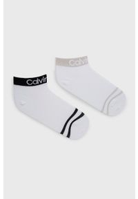 Calvin Klein Skarpetki (2-pack) damskie kolor biały. Kolor: biały #1