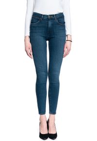 Wrangler - SPODNIE DAMSKIE WRANGLER HIGH RISE SKINNY VINTAGE INK W27HGD18I. Styl: vintage #8