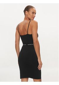 Calvin Klein Jeans Sukienka letnia Logo J20J219644 Czarny Slim Fit. Kolor: czarny. Materiał: bawełna. Sezon: lato