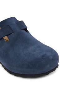 Birkenstock Klapki Boston 1030816 Granatowy. Kolor: niebieski. Materiał: skóra, zamsz