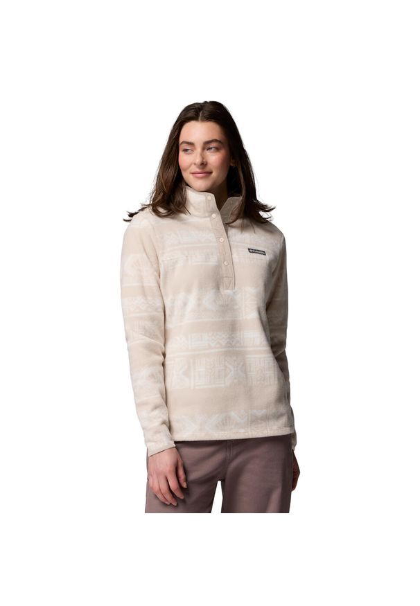 columbia - Polar turystyczny damski Benton Springs Full Zip Fleece. Kolor: beżowy. Materiał: poliester