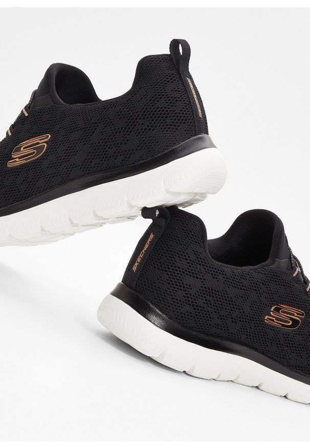 bonprix - Sneakersy marki Skechers z pianką memory. Kolor: czarny