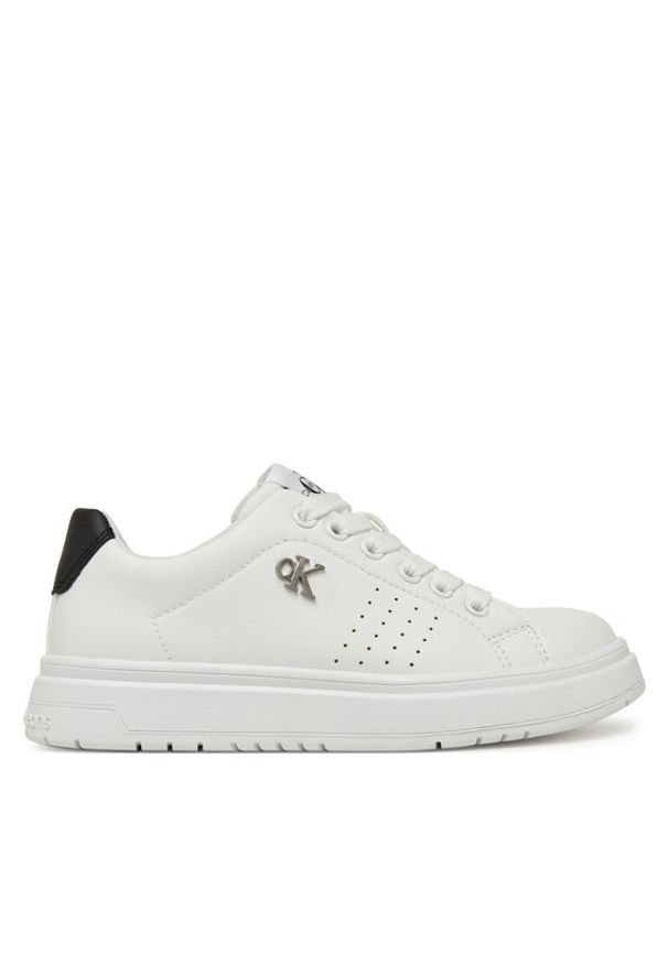 Calvin Klein Jeans Sneakersy V3X9-82085-1355X002 Biały. Kolor: biały. Materiał: skóra