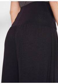 bonprix - Spodnie haremki z miękkiej mieszanki wiskozy. Kolor: czarny. Materiał: wiskoza, bawełna, materiał #3
