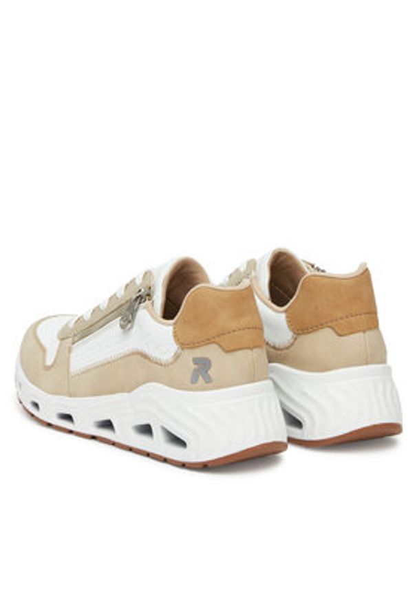 Rieker Sneakersy N5204-80 Biały. Kolor: biały. Materiał: syntetyk, materiał