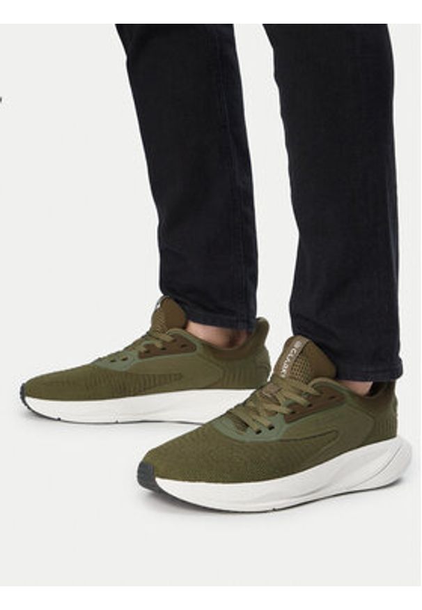 Clarks Sneakersy Pace Move 26186614 Zielony. Kolor: zielony. Materiał: materiał