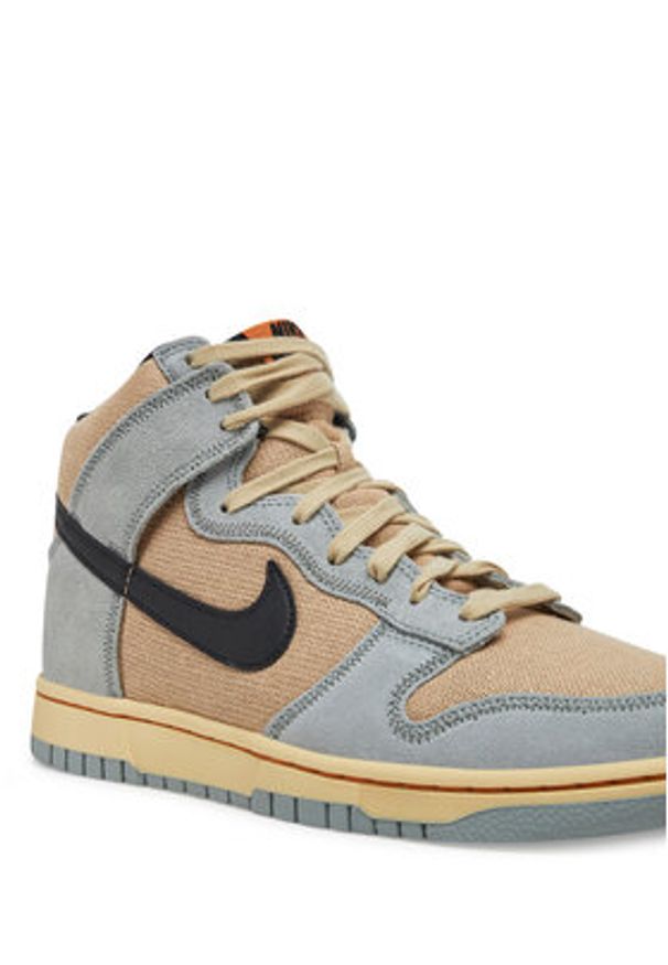 Nike Sneakersy Dunk Hi Retro SE FJ4191 Beżowy. Kolor: beżowy. Materiał: zamsz, skóra