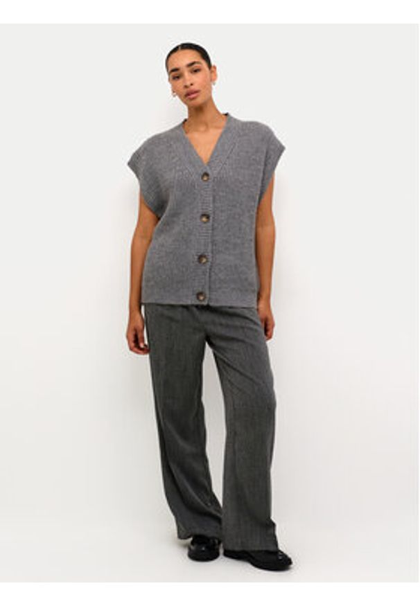 Kaffe Kardigan Nellia 10508966 Szary Regular Fit. Kolor: szary. Materiał: syntetyk